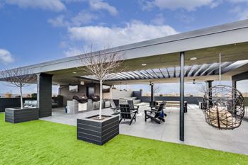 Sundeck w/ firepits, bag set, jenga, outdoor tv's and spacious seating